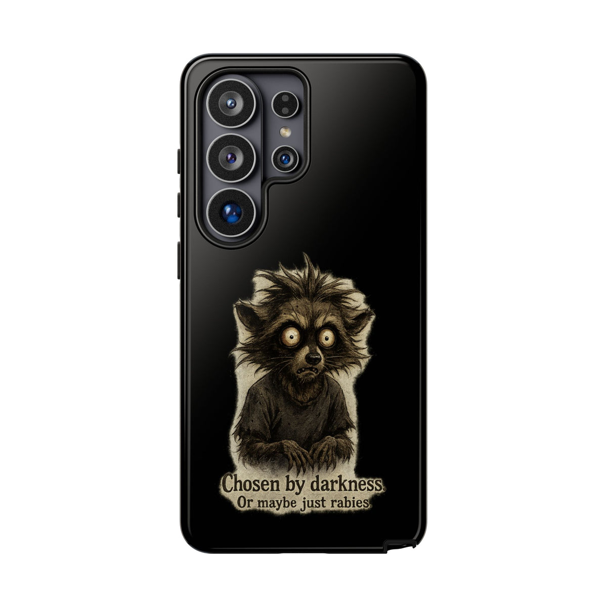 Phone Case — "Chosen by Darkness (Or Maybe Just Rabies)" Cute Creepy Lemur Design