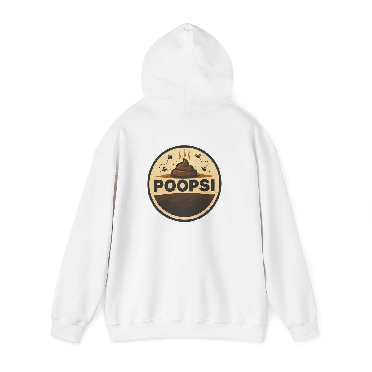 Funny 'POOPSI' Logo Hoodie — Retro Poop Emoji Graphic Pullover