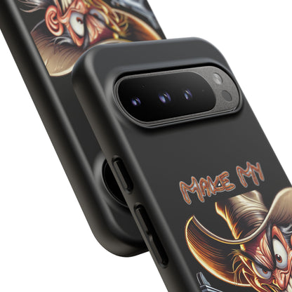 Phone Case - 'Make My Day' Cowboy Revolver Graphic Protective Case
