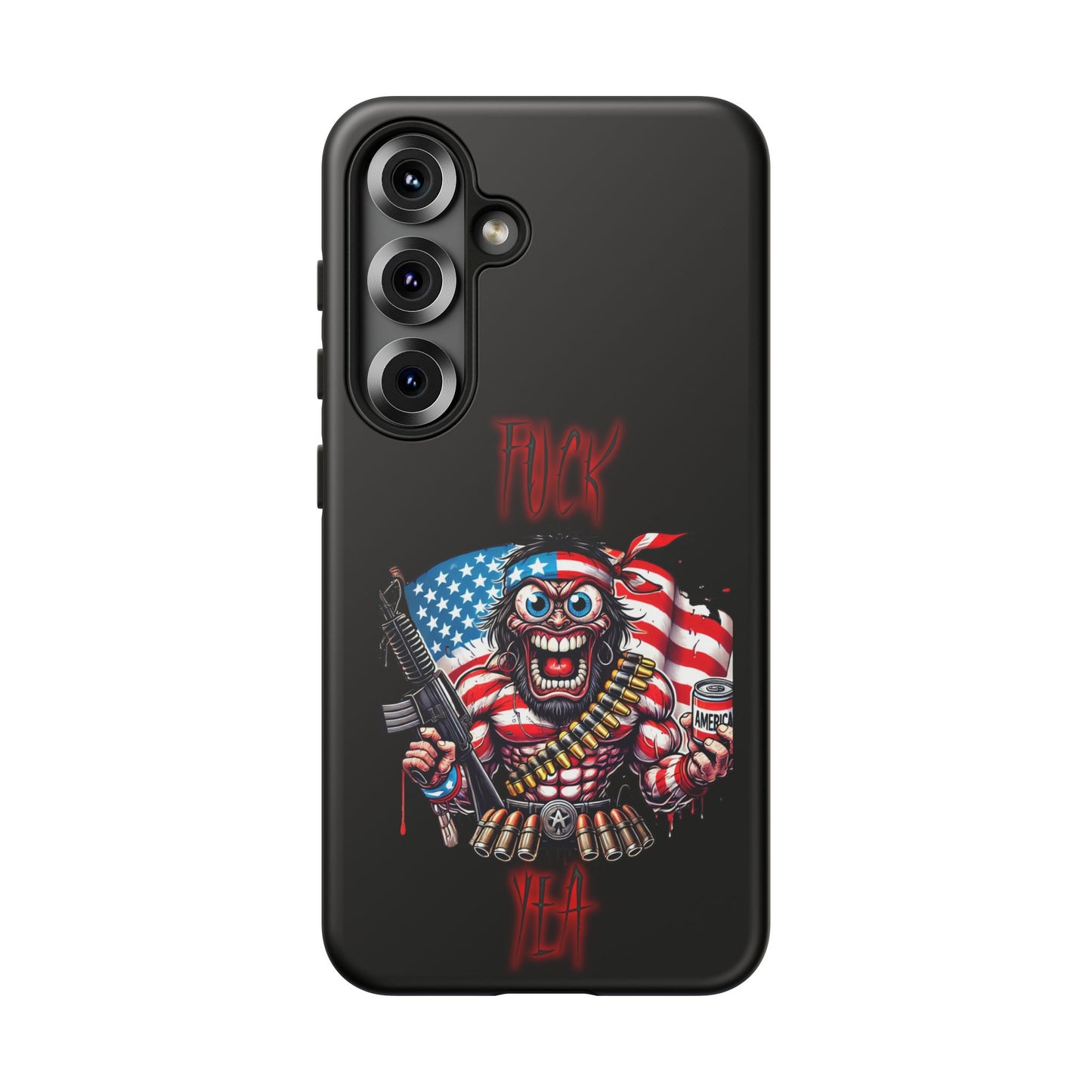 Phone Case — American Flag Skull Soldier Design (Tough Cases)