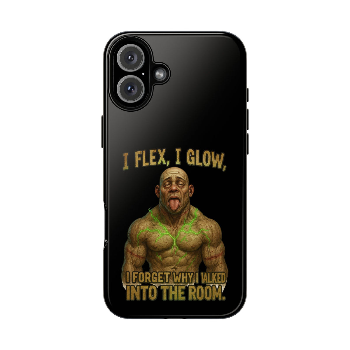 Phone Case — I Flex, I Glow Funny Muscular Guy Phone Cover