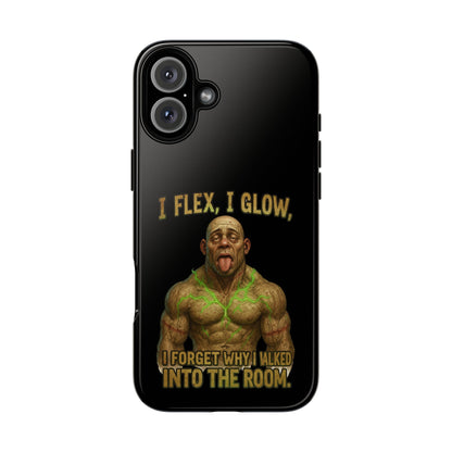 Phone Case — I Flex, I Glow Funny Muscular Guy Phone Cover