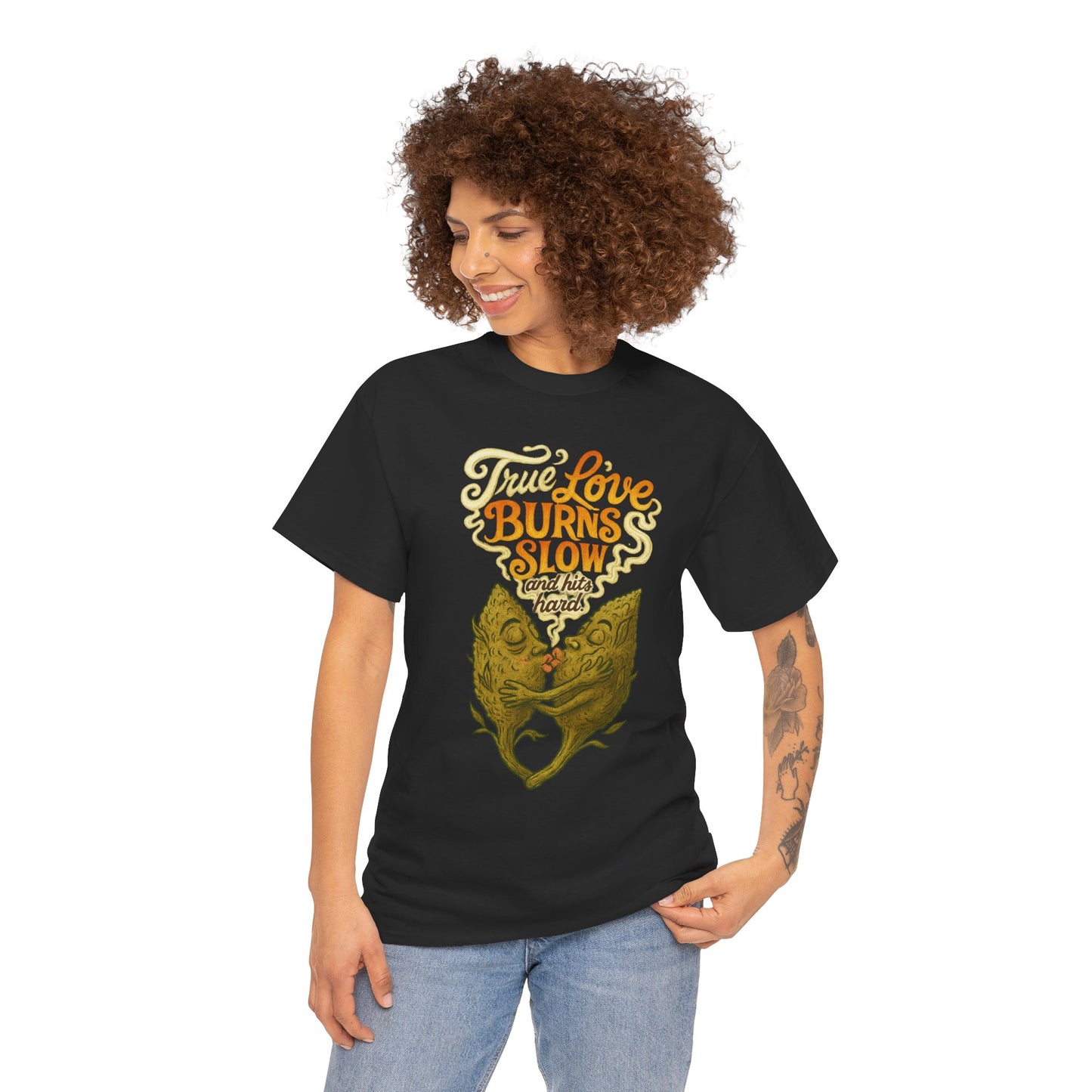 True Love Burns Slow and Hits Hard – Romantic Surrealist Fish T-Shirt