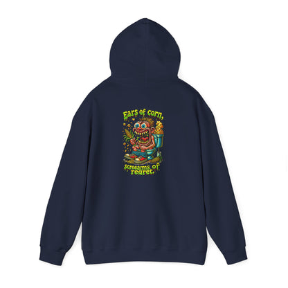 Hoodie — Colorful Retro Monster Graphic “Screams of Regret”