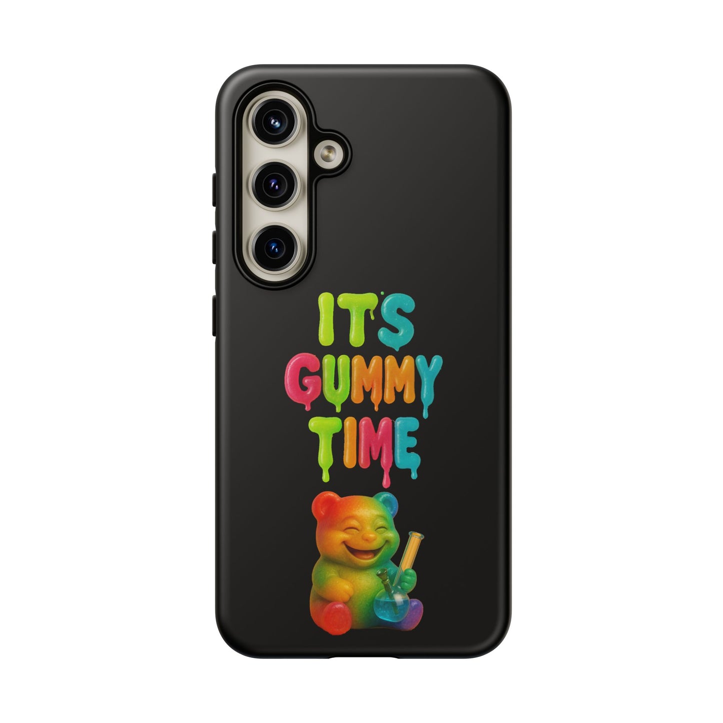 Phone Case — "It's Gummy Time" Rainbow Gummy Bear Protective Cover