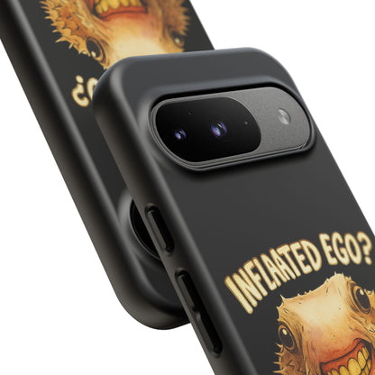 Phone Case — "Inflated Ego? Nah, It's Just Anxiety" Funny Pufferfish Design