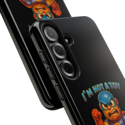 Phone Case — "I'm Not a Toy, I'm a Weaponized Tantrum" Cartoon Superhero Design