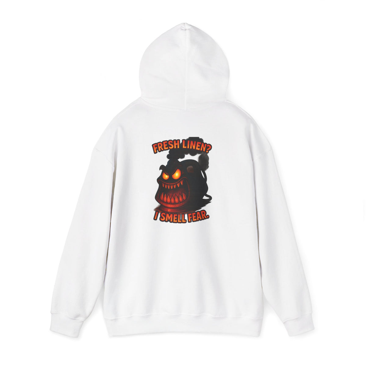 Horror Hoodie — 'Freshly Blended I Smell Fear' Graphic Back Sweatshirt