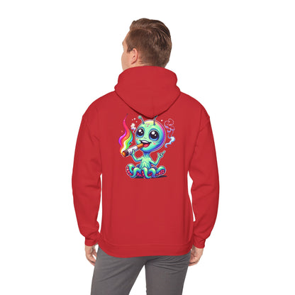 Alien Octopus Hoodie — Cute Rainbow-Smoking Space Creature Sweatshirt