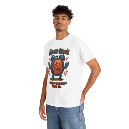 Alarm Clock Crying Baby Tee | Retro Cartoon Alarm Graphic