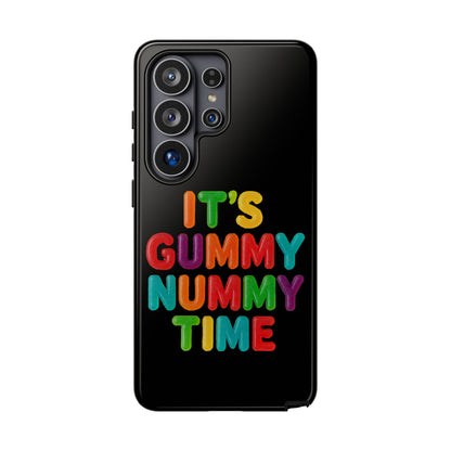 Phone Case — "It's Gummy Nummy Time" Colorful Candy Lettering Protective Case