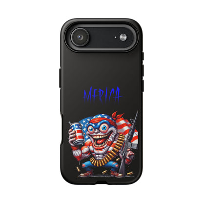 Phone Case — Patriotic 'Merica Clown with Flag, Beer & Rifle