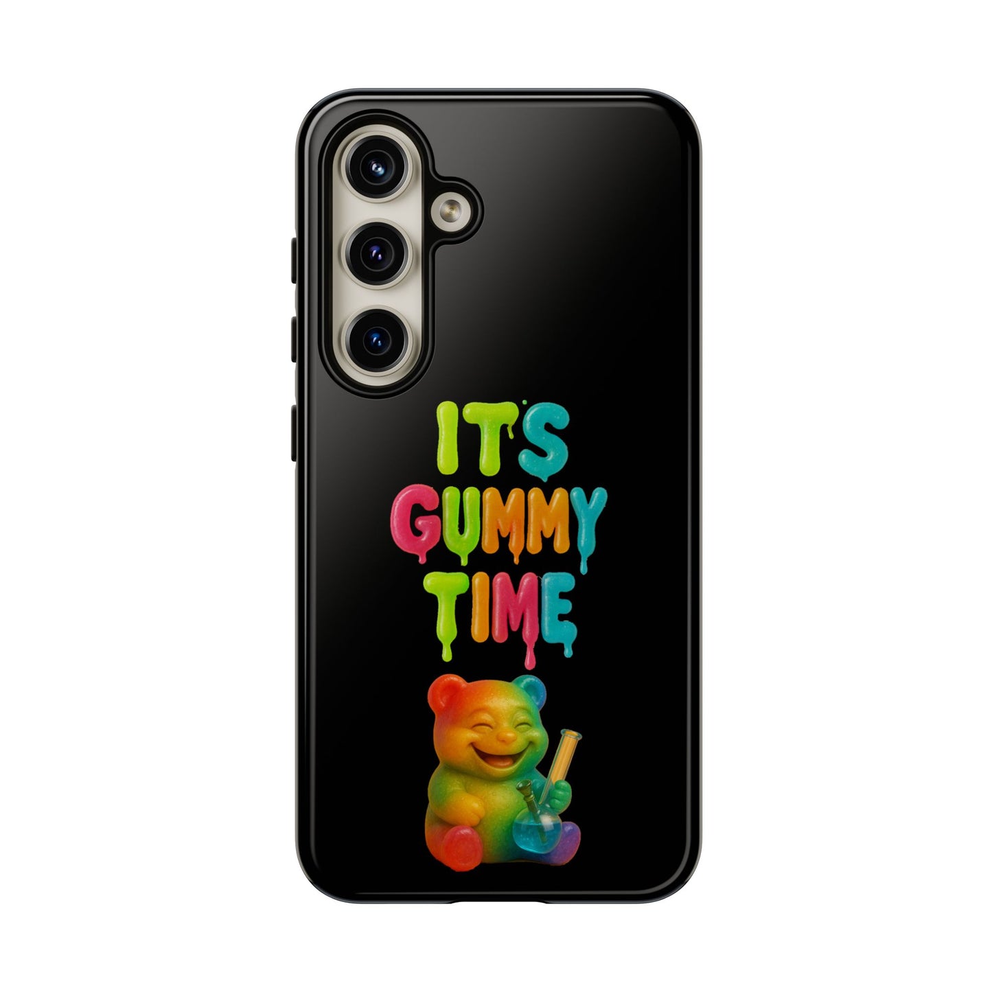 Phone Case — "It's Gummy Time" Rainbow Gummy Bear Protective Cover