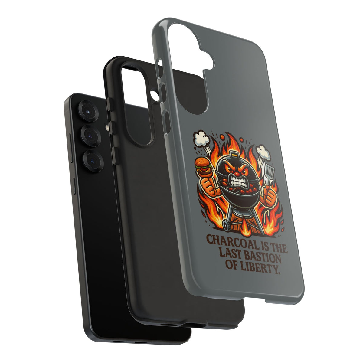 Grilling Phone Case — "Charcoal Is the Last Bastion of Liberty" BBQ Design