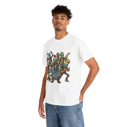 Zombie Rock Band T-Shirt — Funny Halloween Concert Tee