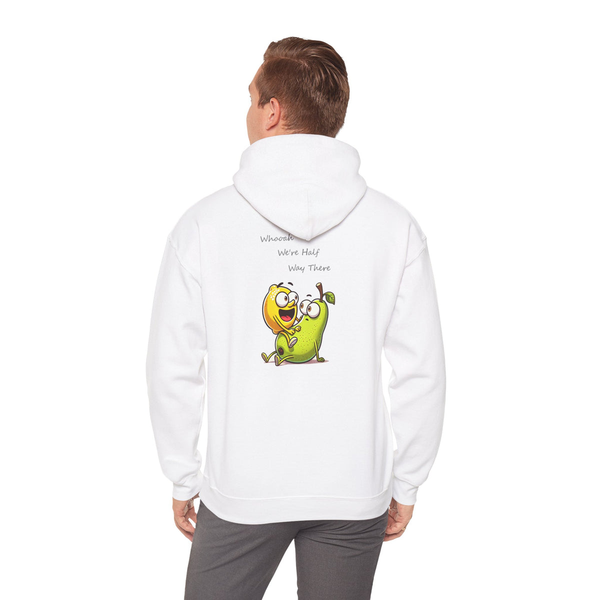 Hoodie - "When We’re Half, We’re There" Cute Mango & Pear Friendship Hoodie