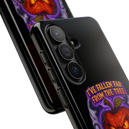 Phone Case — 'I've Fallen Far From the Tree, Straight Into Madness' Pumpkin Horror Design