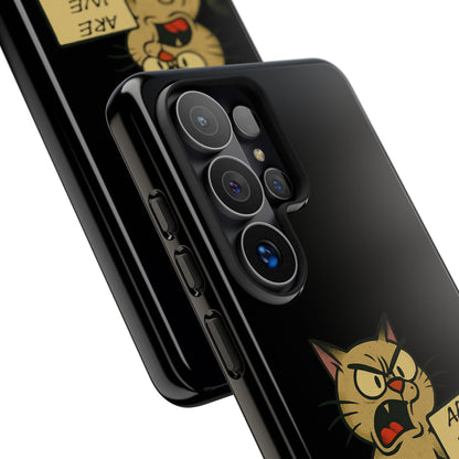 Angry Cat Phone Case — 'Are We Next' Protest Graphic iPhone Case
