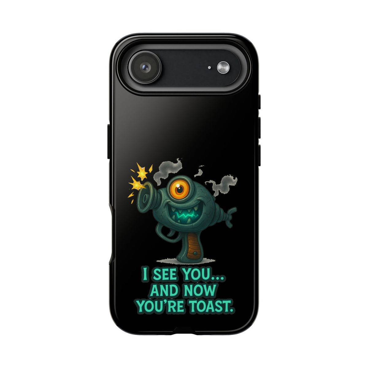 Phone Case — Cute Zombie Blaster Design with "I See You... And Now You're Toast"