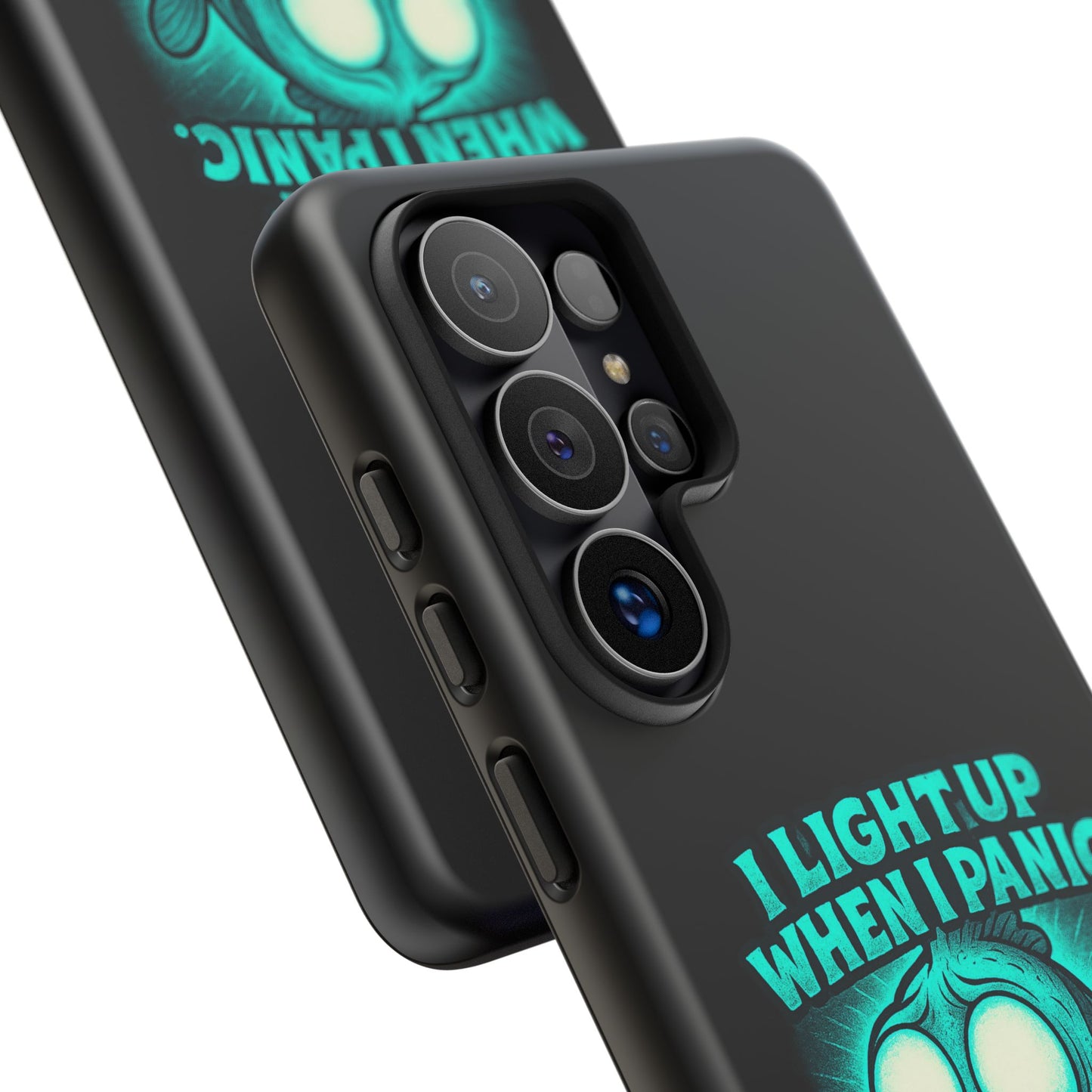 Phone Case — "I Light Up When I Panic" Glow Fish Anxiety Phone Case