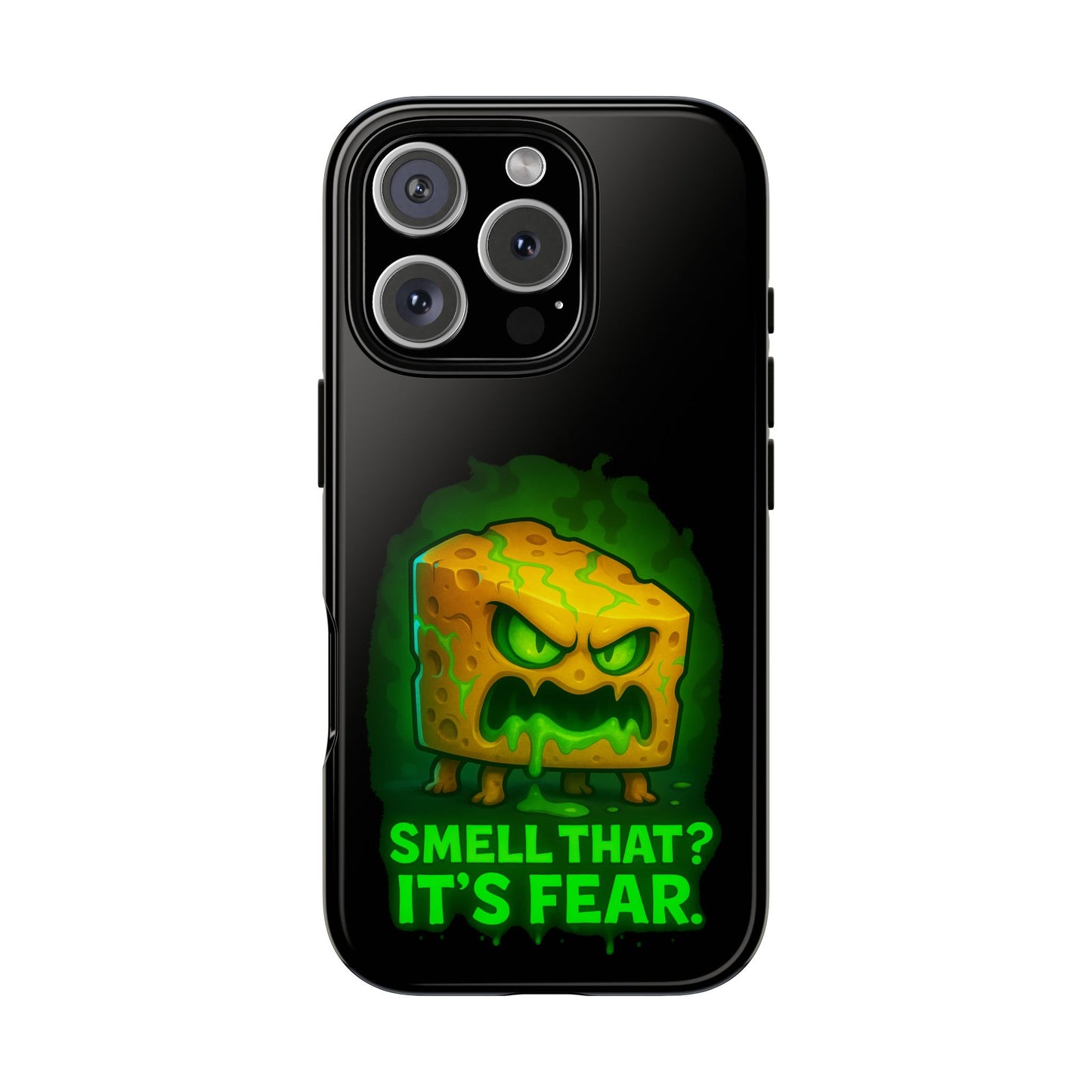 Phone Case — 'Smell That? It's Fear.' Spooky Cheese Monster Protective Case