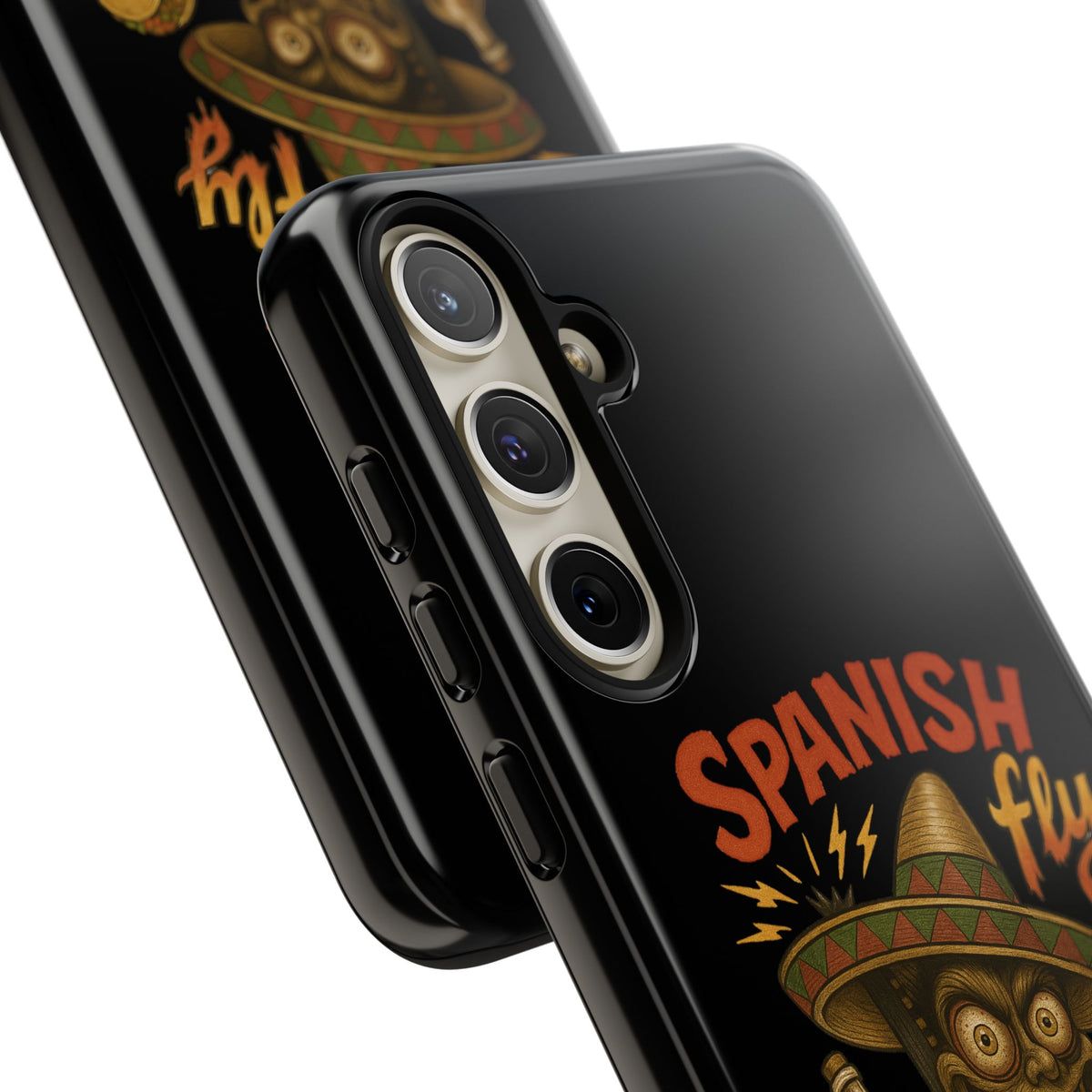 Spanish Fly Tough Phone Case — Retro Skull Sombrero Design