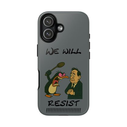 Phone Case - "We Will Resist" Cartoon Protest Design