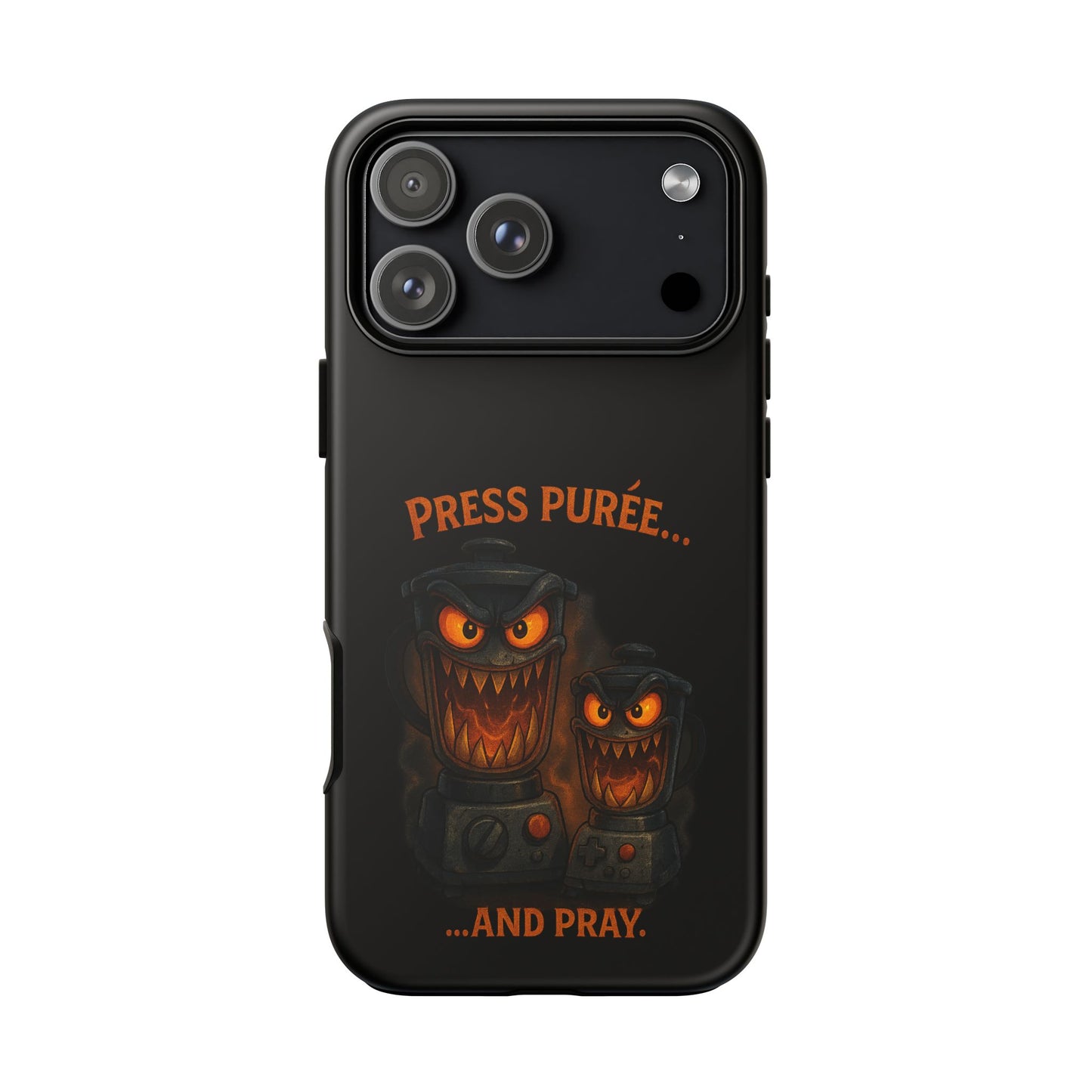 Phone Case - 'Press Purée...and Pray' Halloween Horror Protective Cover