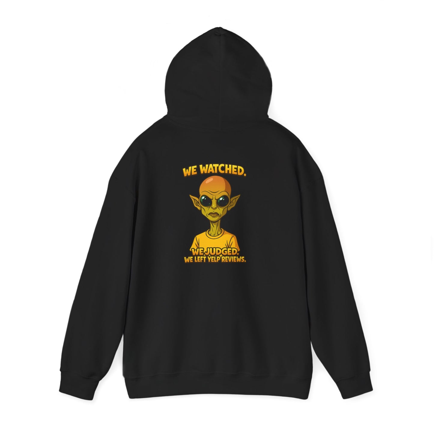 Alien Graphic Hoodie - "We Judged, We’ve Deported" Satirical UFO Sweatshirt