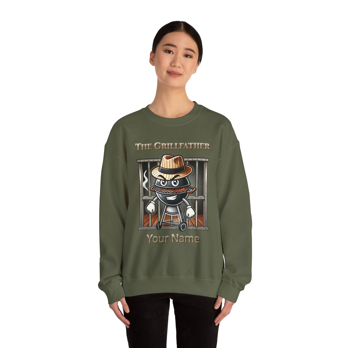 The Grillfather – Charcoal Crewneck Sweatshirt