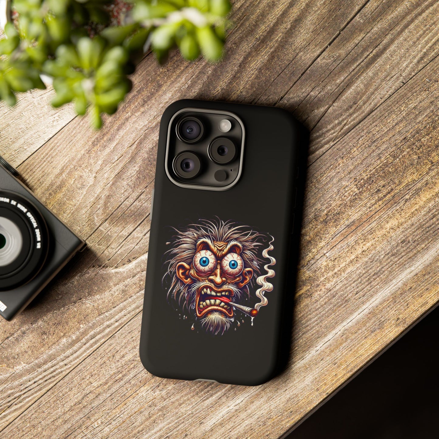 Phone Case — Wild Cartoon Monster Smoking Design