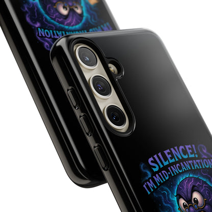 Phone Case — "Silence! I'm Mid-Incantation" Cute Angry Spider Magic Design