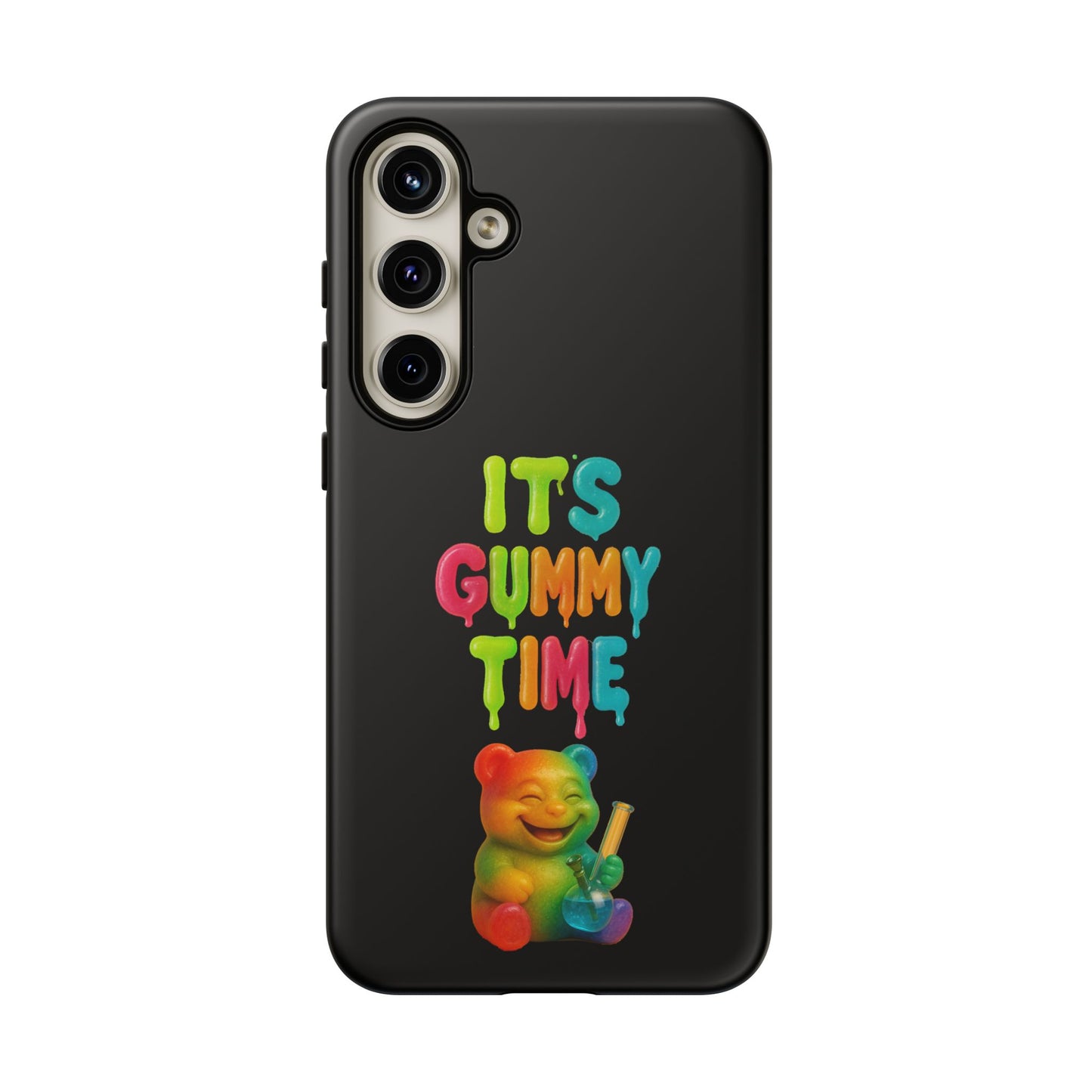 Phone Case — "It's Gummy Time" Rainbow Gummy Bear Protective Cover