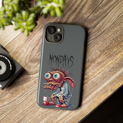 Mondays Zombie Character Phone Case – Funny Groggy Coffee Phone Cover