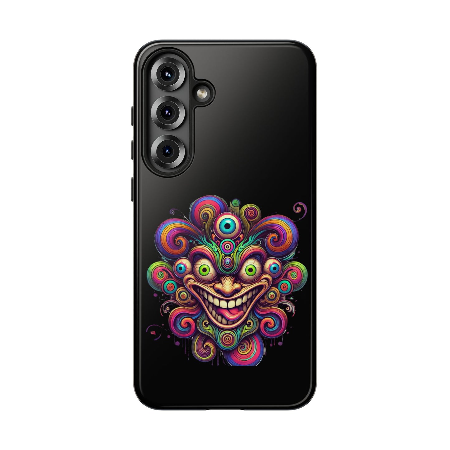 Psychedelic Jester Phone Case — Colorful Creepy Clown Tough Case