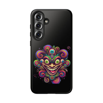 Psychedelic Jester Phone Case — Colorful Creepy Clown Tough Case