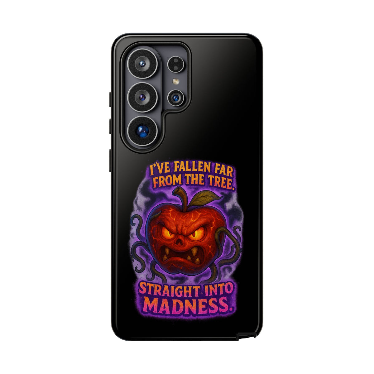Phone Case — 'I've Fallen Far From the Tree, Straight Into Madness' Pumpkin Horror Design