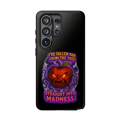 Phone Case — 'I've Fallen Far From the Tree, Straight Into Madness' Pumpkin Horror Design