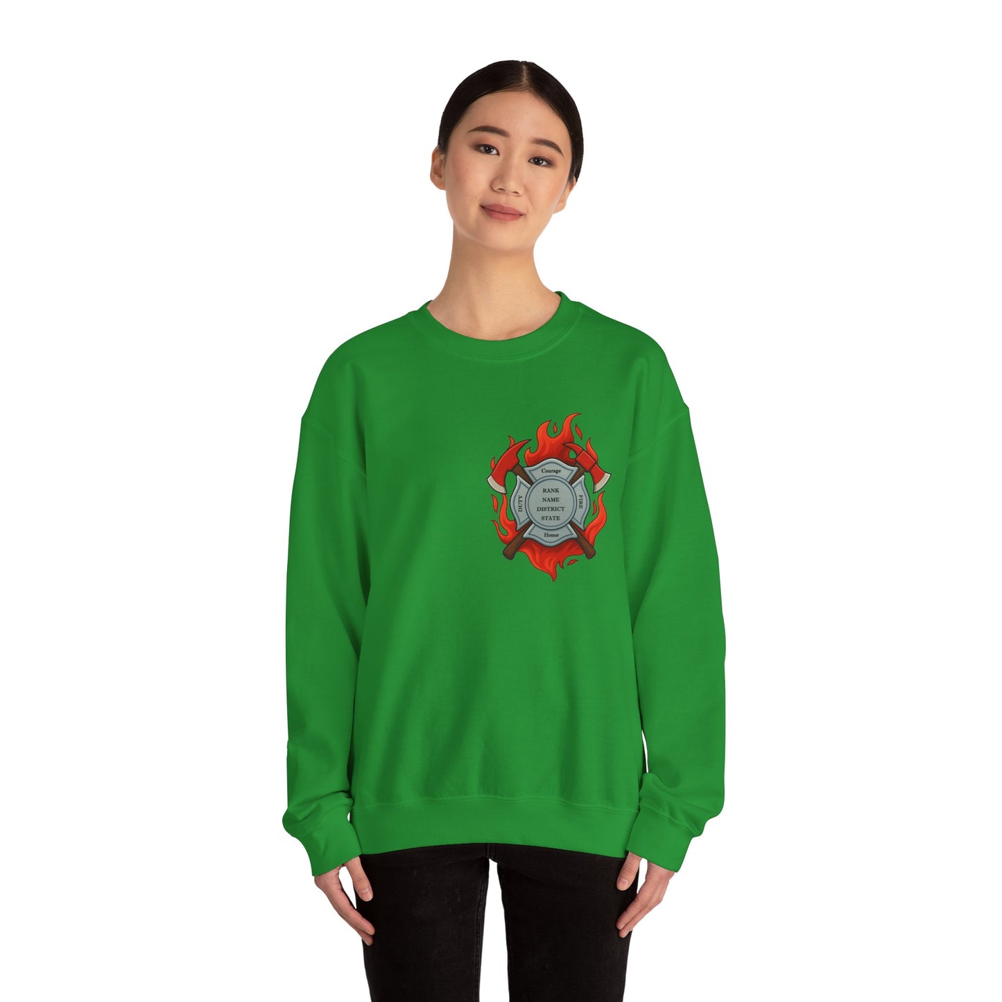 In the Heat of Danger We Hold the Line Crewneck Sweatshirt