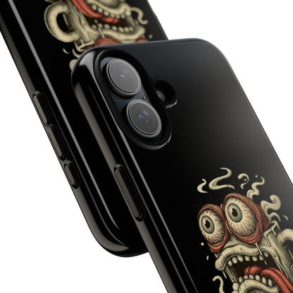 Tough Cases: Retro Hot Coffee Monster Phone Case — Funny 'If Your Mug...' Quote