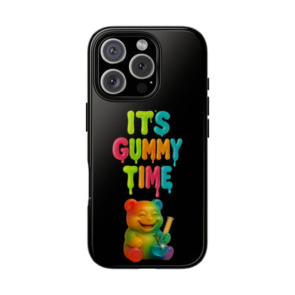 Phone Case — "It's Gummy Time" Rainbow Gummy Bear Protective Cover