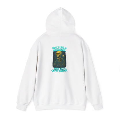 Skull Vintage Graphic Hoodie — "Built Like A Wishbone" Creepy Cute Pullover