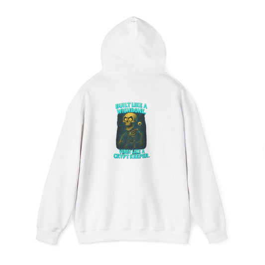 Skull Vintage Graphic Hoodie — "Built Like A Wishbone" Creepy Cute Pullover