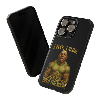 Phone Case — I Flex, I Glow Funny Muscular Guy Phone Cover