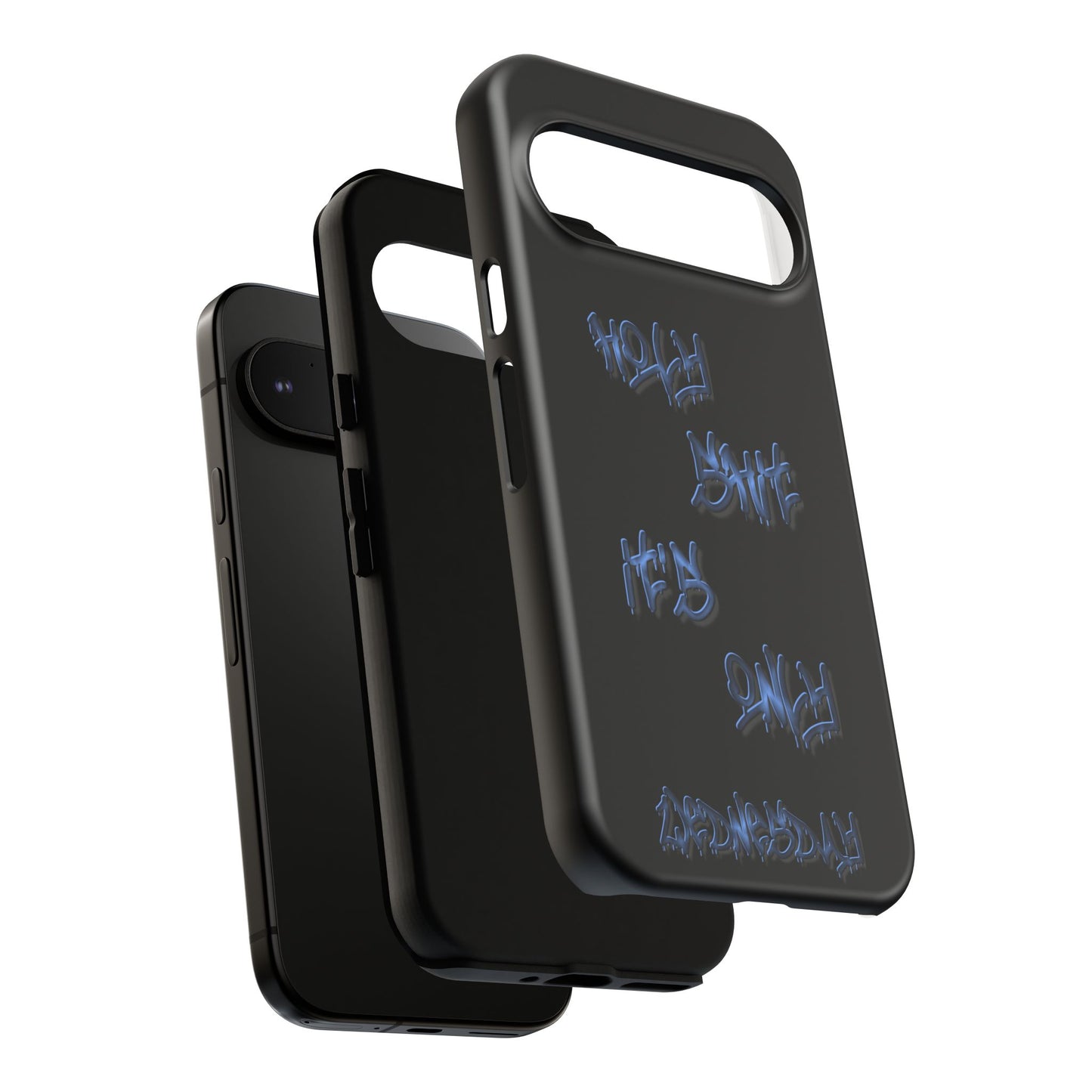 Phone Case — Blue Neon Graffiti "Tough Cases" Protective Cover