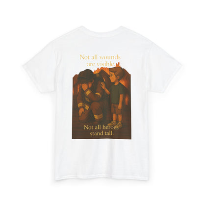 Not All Heroes Stand Tall – Firefighter Tribute Tee