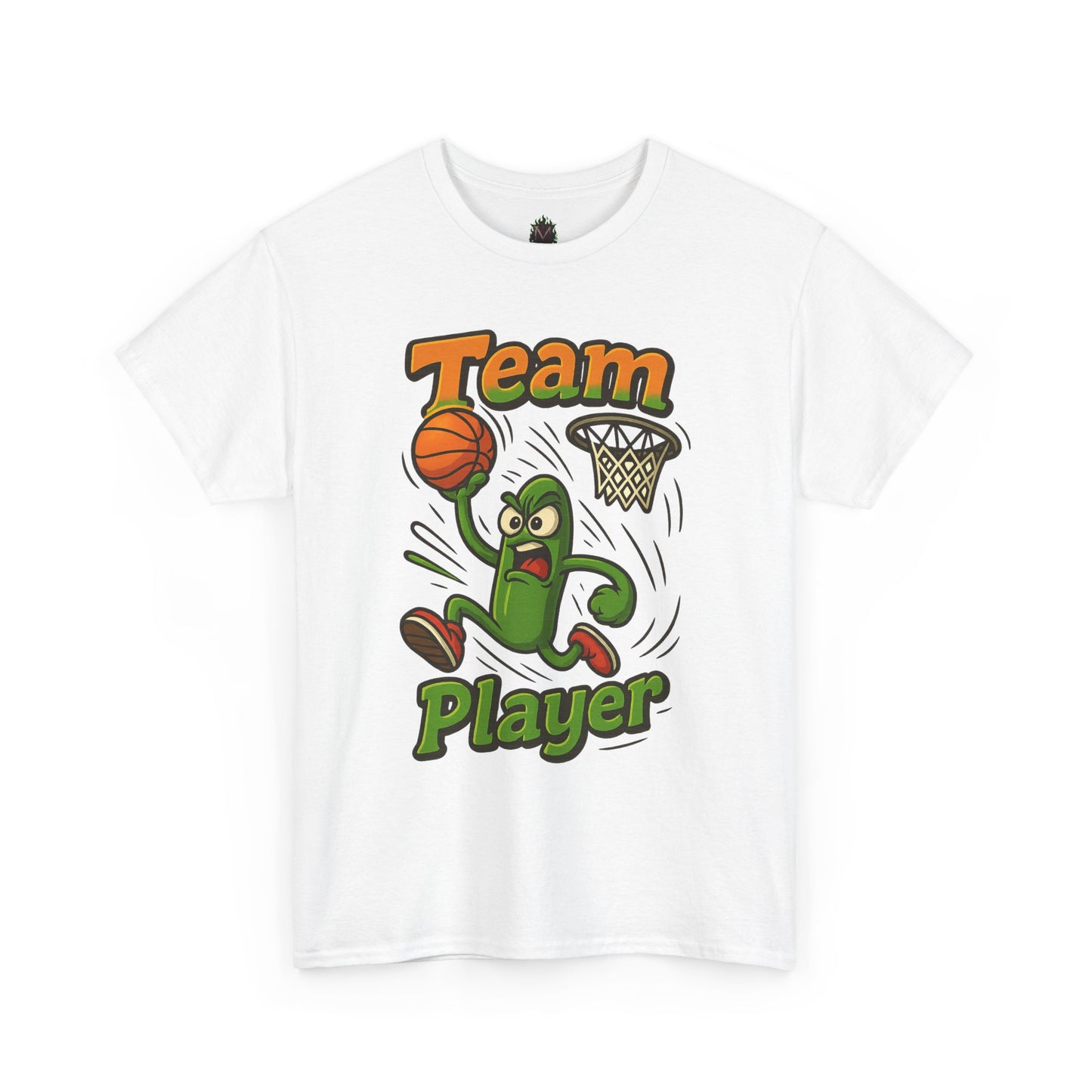 Team Player Basketball T-Shirt — Funny Pickle Mascot Sports Tee