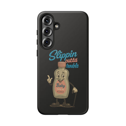 Phone Case — Retro 'Slippin Outta Trouble' Baby Bottle Design
