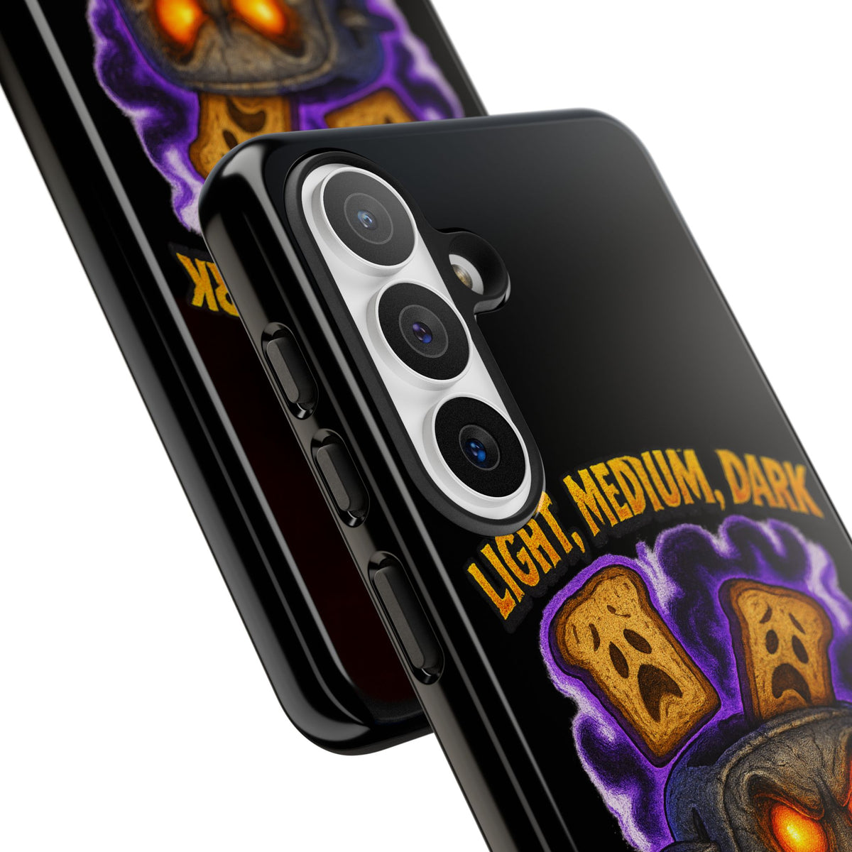 Phone Case — 'Light, Medium, Dark or Eternal Blackened Torment?' Spooky Toast & Toaster Horror Design