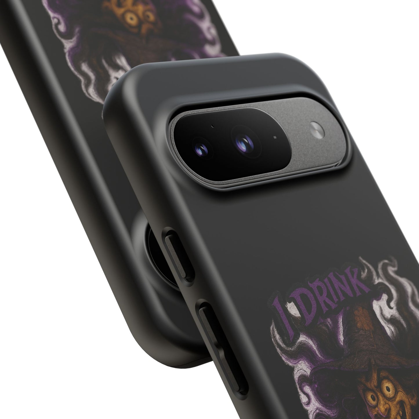 Phone Case — Witch Illustration "I Drink, Can't Pronounce" Protective Cover